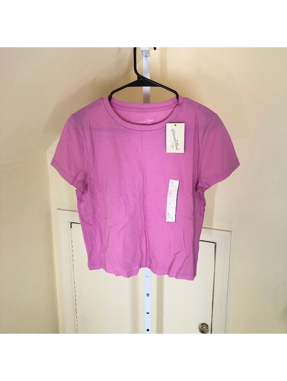 Universal Thread NWT Girls' Pink 100% Short Sleeve Cotton Tee Size M